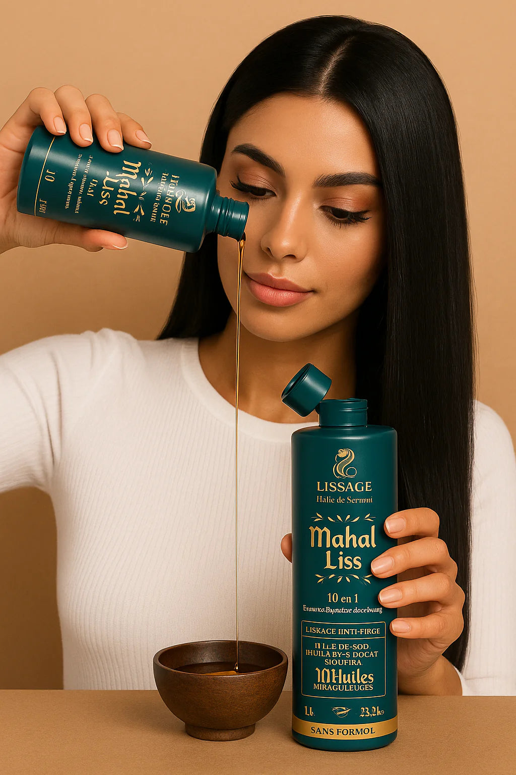 Kit Fusion Lissant – Organic Gold & Step 2 Huile de Serpent – 1000 ml – Mahal Liss® x Organic Gold