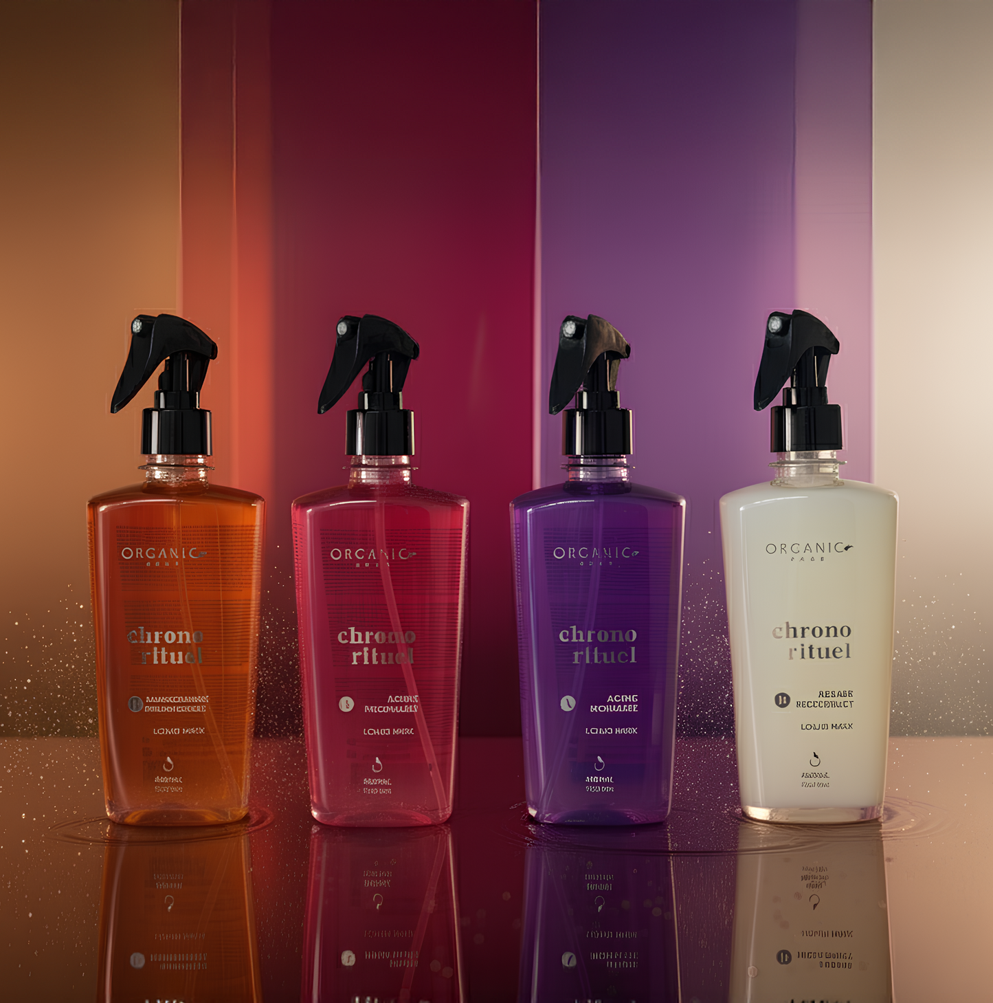 Kit Soin & Lissage Prestige – Chrono Rituel + Caviar – 500 ml + 4x 480 ml – Organic Gold & Mahal Liss®