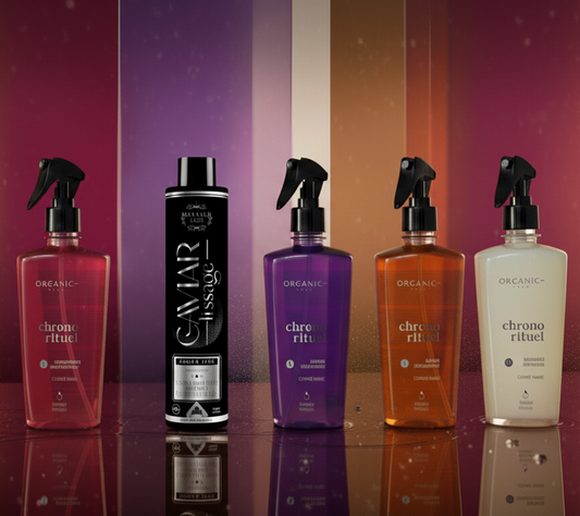 Kit Soin & Lissage Prestige – Chrono Rituel + Caviar – 500 ml + 4x 480 ml – Organic Gold & Mahal Liss®