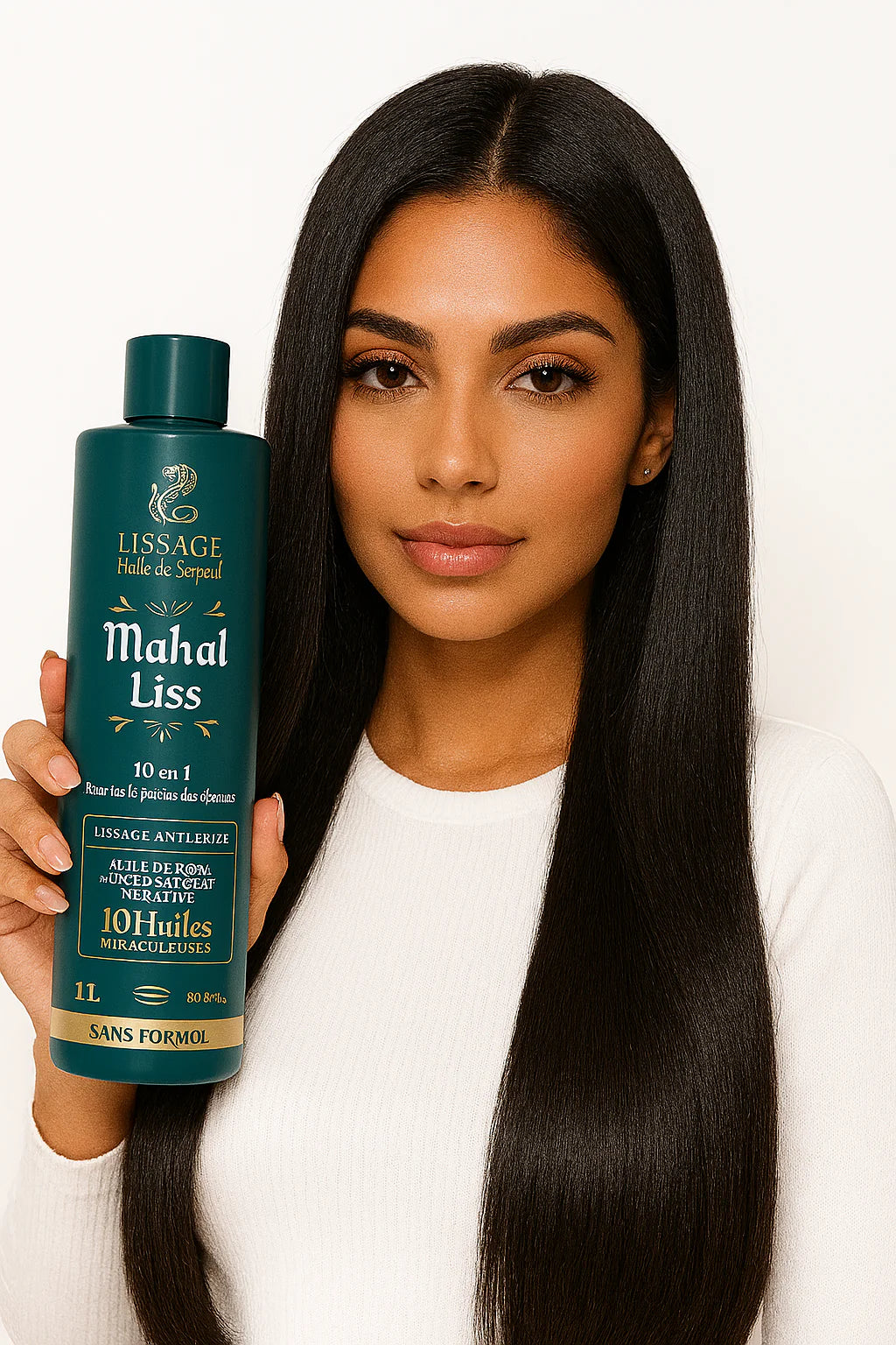 Lissage Indien Step 2 – Huile de Serpent & 10 Huiles Végétales – 1000 ml – Mahal Liss®