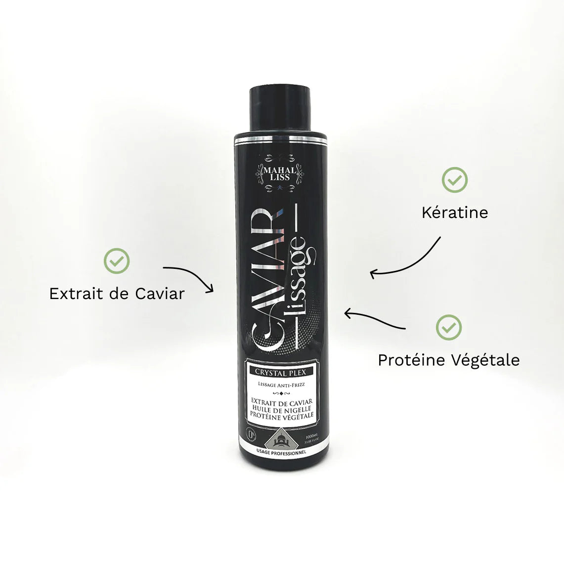 Lissage au Caviar – Extrait de Caviar & Huile de Nigelle – 500 ml – Mahal Liss®