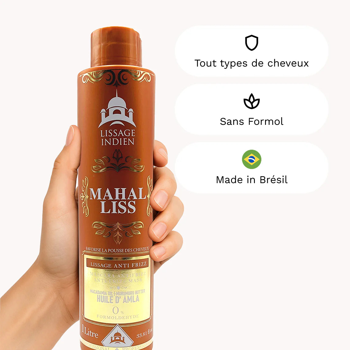 Lissage Nano Indien – Huile d’Amla & Huile de Ricin – 1 L – Mahal Liss®